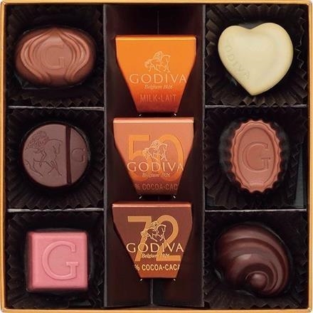 ゴディバ　ハートオブゴールドコレクション（9粒）