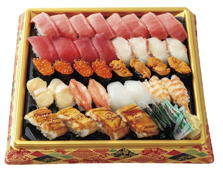 01：特上にぎり寿司(本まぐろ中とろ入り)36貫１パック